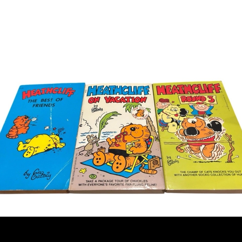 Lot of 3 Heathcliff the Cat Paperback Comic Books By George‎ Gately 80s